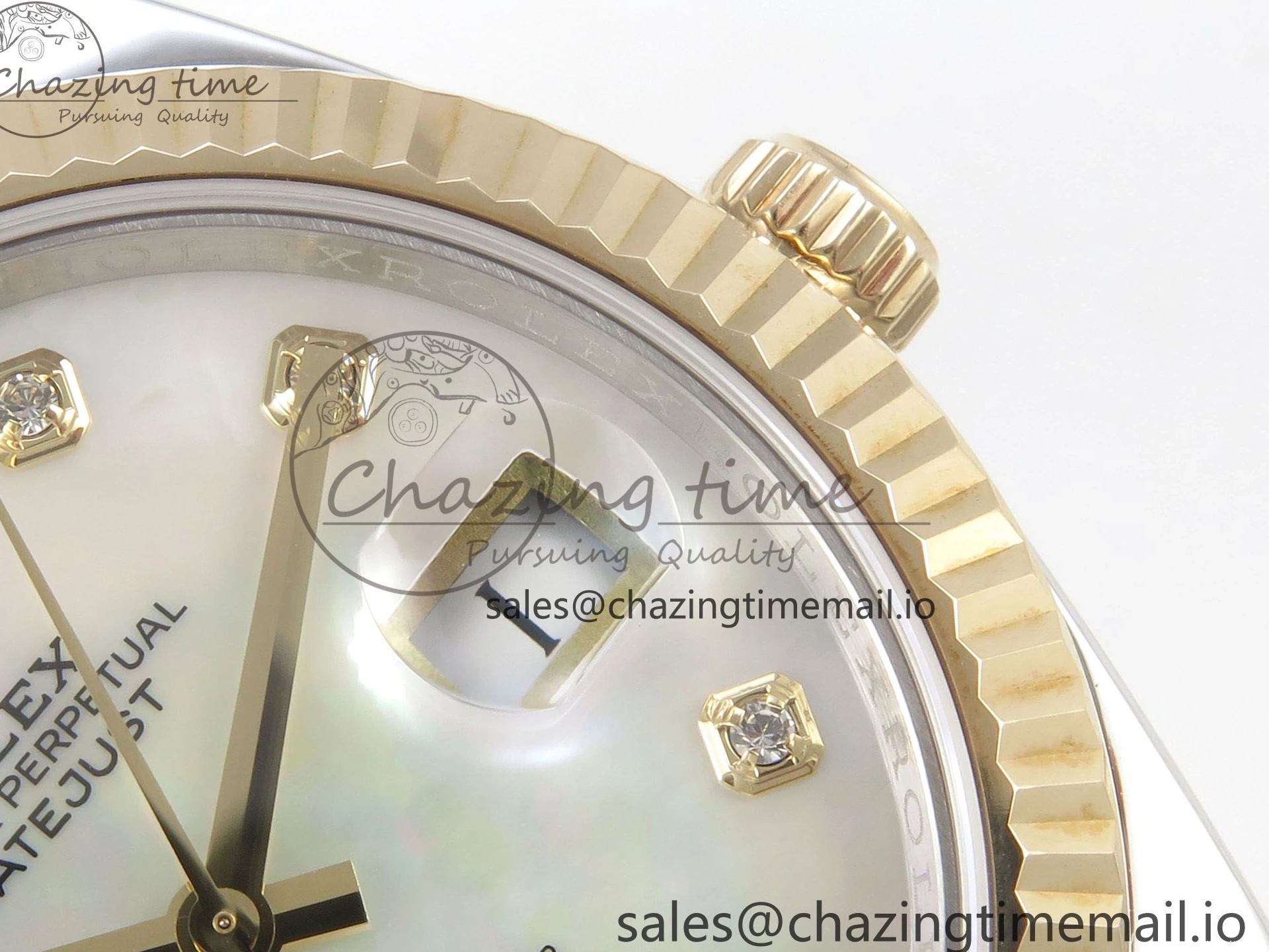 AAA Replica Watches on SS YG Dial DateJust SA Bracelet MOP 1:1 Jubilee Best White Diamond YG 299 Edition 3EF 41mm Chic SS 126333 0106